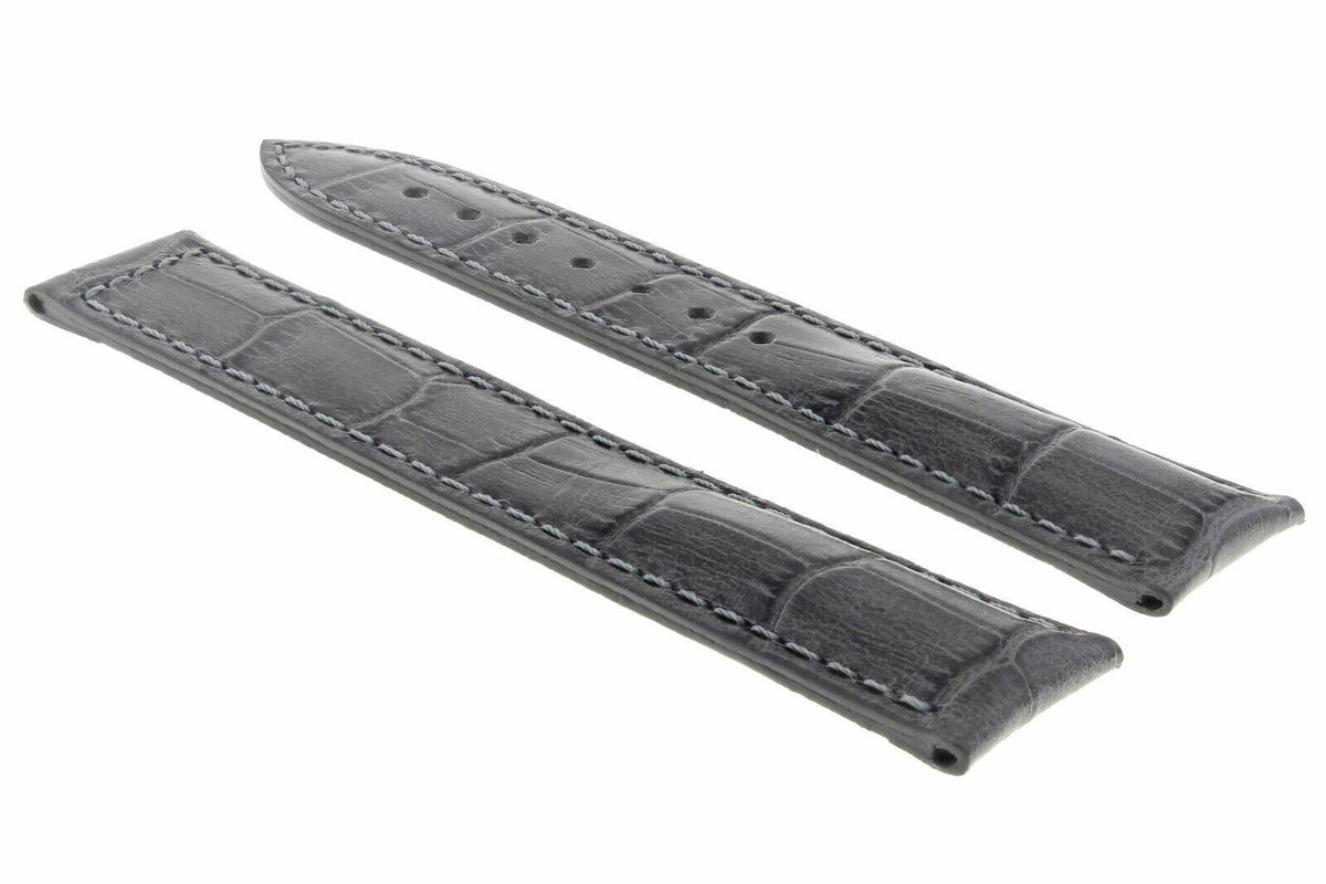 18MM-24MM GENUINE LEATHER WATCH BAND STRAP WITH CLASP FOR OMEGA SEAMASTER PLANET, Gray, view 4