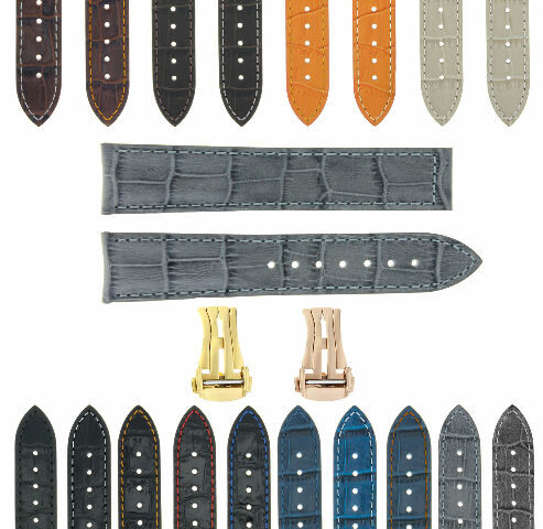 18MM-24MM GENUINE LEATHER WATCH BAND STRAP WITH CLASP FOR OMEGA SEAMASTER PLANET
