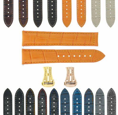 18MM-24MM GENUINE LEATHER WATCH BAND STRAP WITH CLASP FOR OMEGA SEAMASTER PLANET