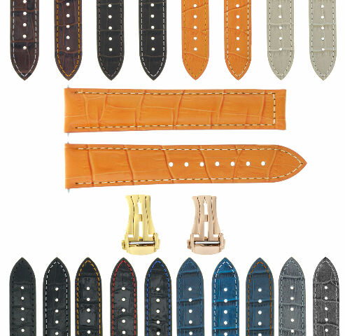 18MM-24MM GENUINE LEATHER WATCH BAND STRAP WITH CLASP FOR OMEGA SEAMASTER PLANET
