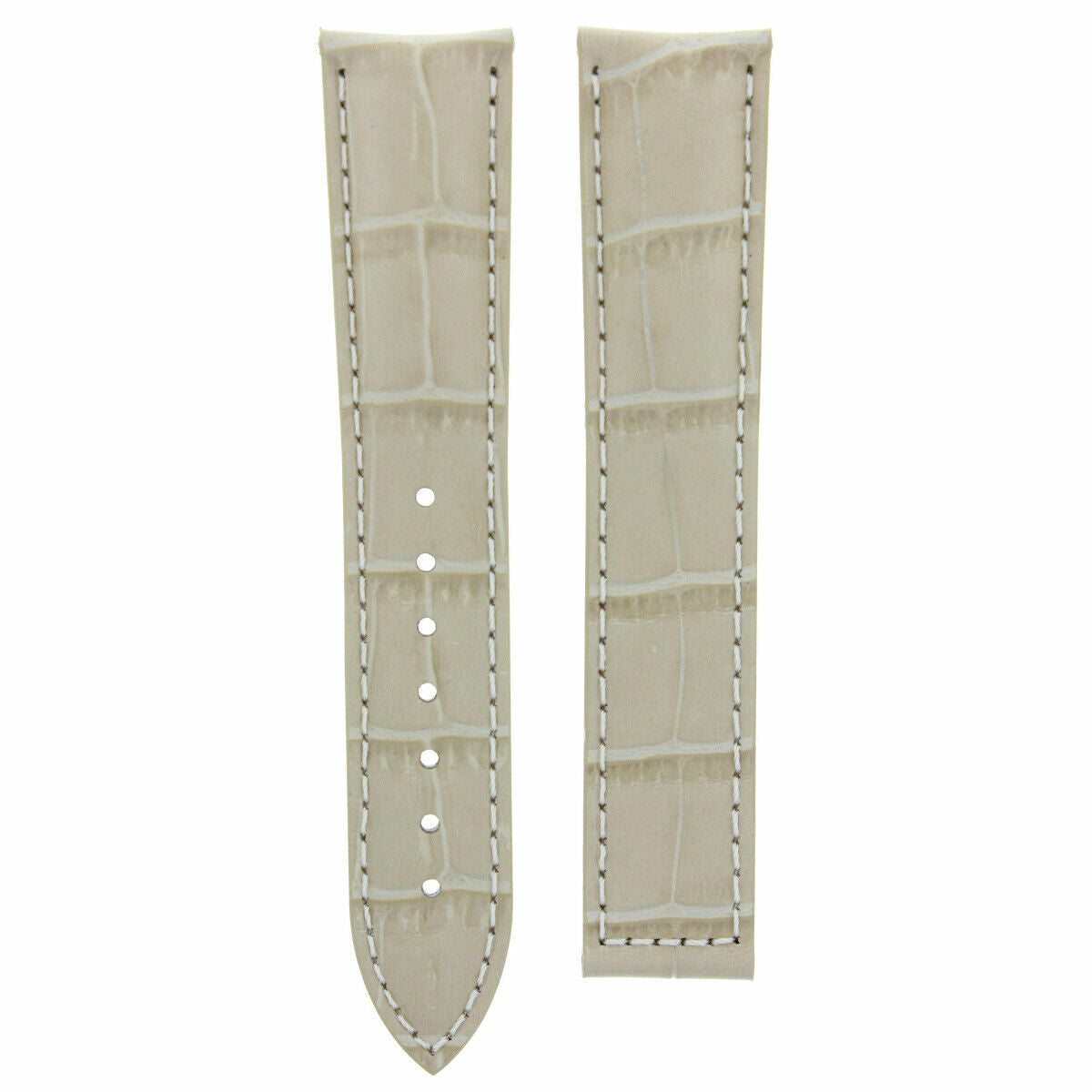 18MM-24MM GENUINE LEATHER WATCH BAND STRAP WITH CLASP FOR OMEGA SEAMASTER PLANET, Beige, view 2