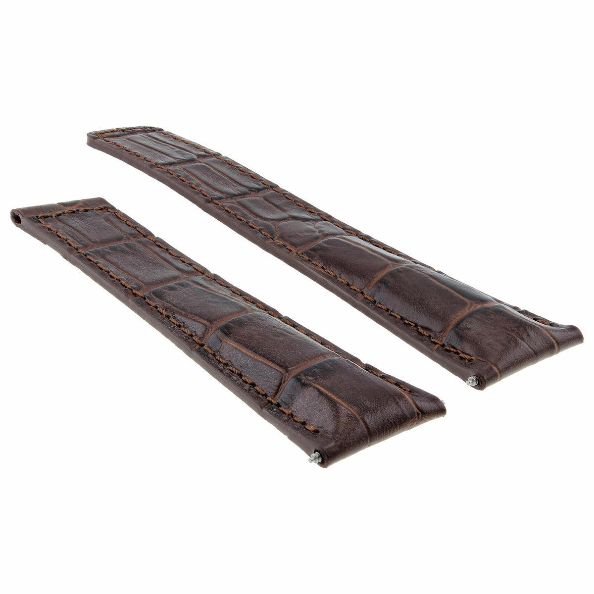 19mm Leather Watch Band Strap with Deployment Clasp for Tag Heuer Carrera