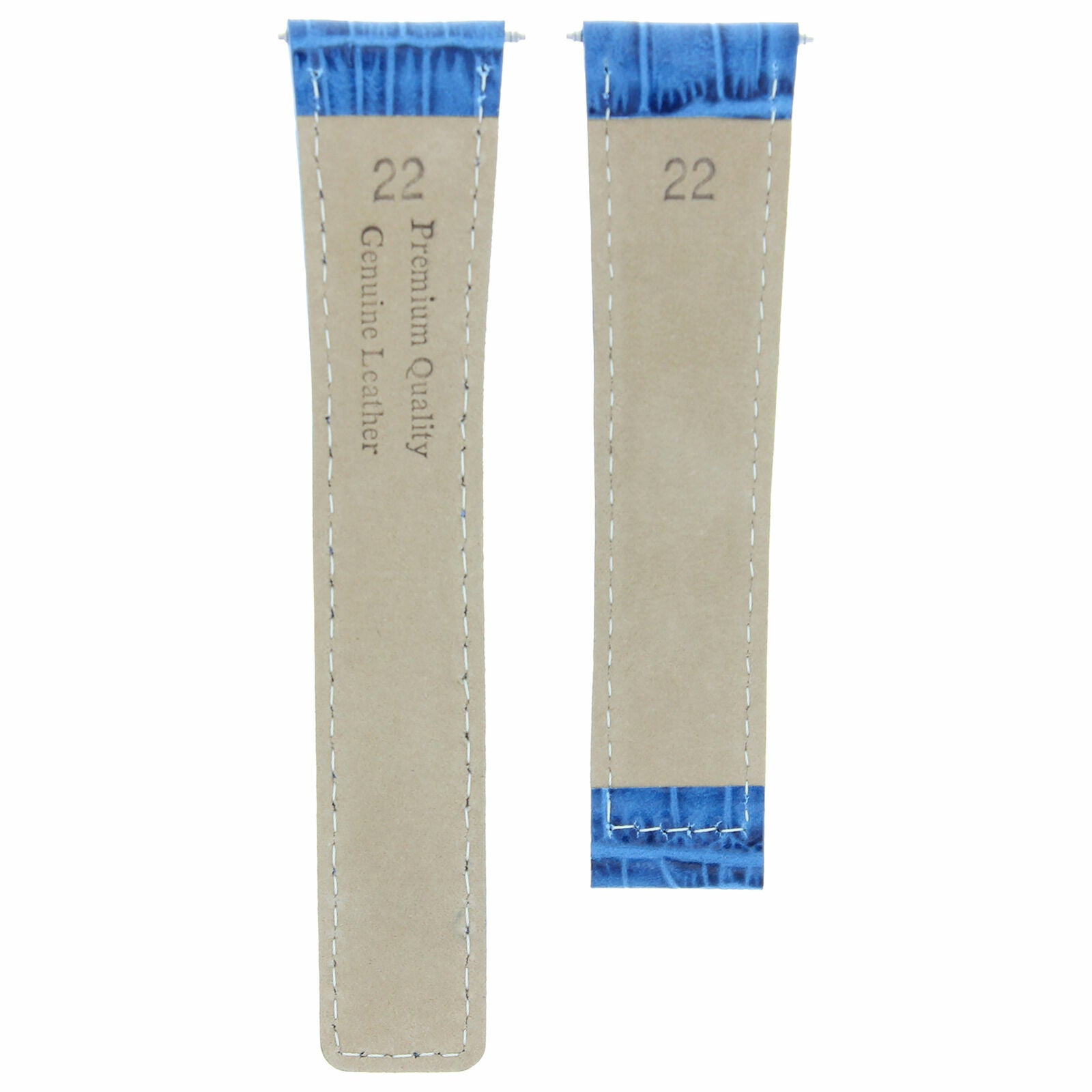 LEATHER WATCH BAND STRAP CLASP FOR TAG HEUER CARRERA GOLD ROSE - 22MM