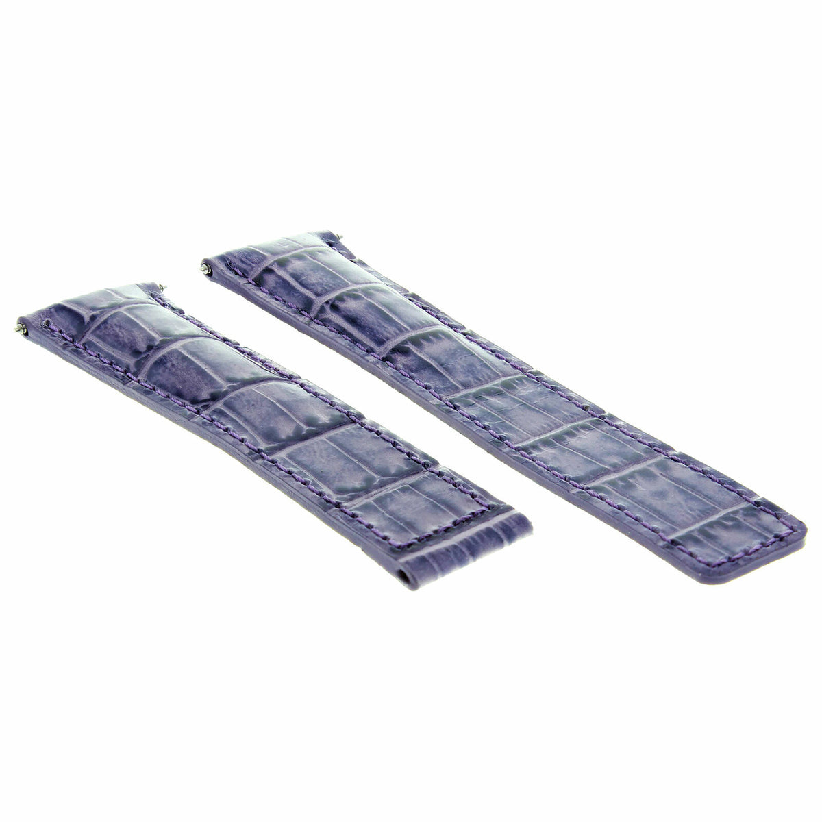 18-19-20-21-22MM LEATHER WATCH BAND STRAP CLASP FOR TAG HEUER CARRERA GOLD ROSE, Violet, front view