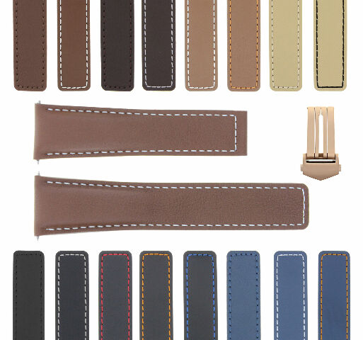 19-20-22MM LEATHER WATCH BAND STRAP FOR TAG HEUER CARRERA MONACO CLASP ROSE