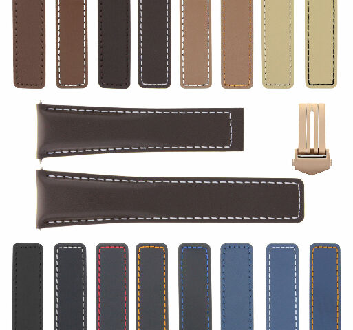 19-20-22MM LEATHER WATCH BAND STRAP FOR TAG HEUER CARRERA MONACO CLASP ROSE