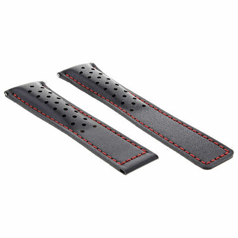 19MM-22MM PERFORATED LEATHER WATCH BAND STRAP FOR TAG HEUER CARRERA CALIBRE
