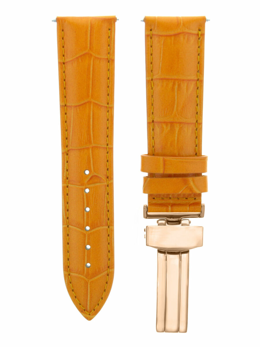 LEATHER WATCH BAND STRAP FOR CITIZEN CLASP ROSE BLACK - 19MM