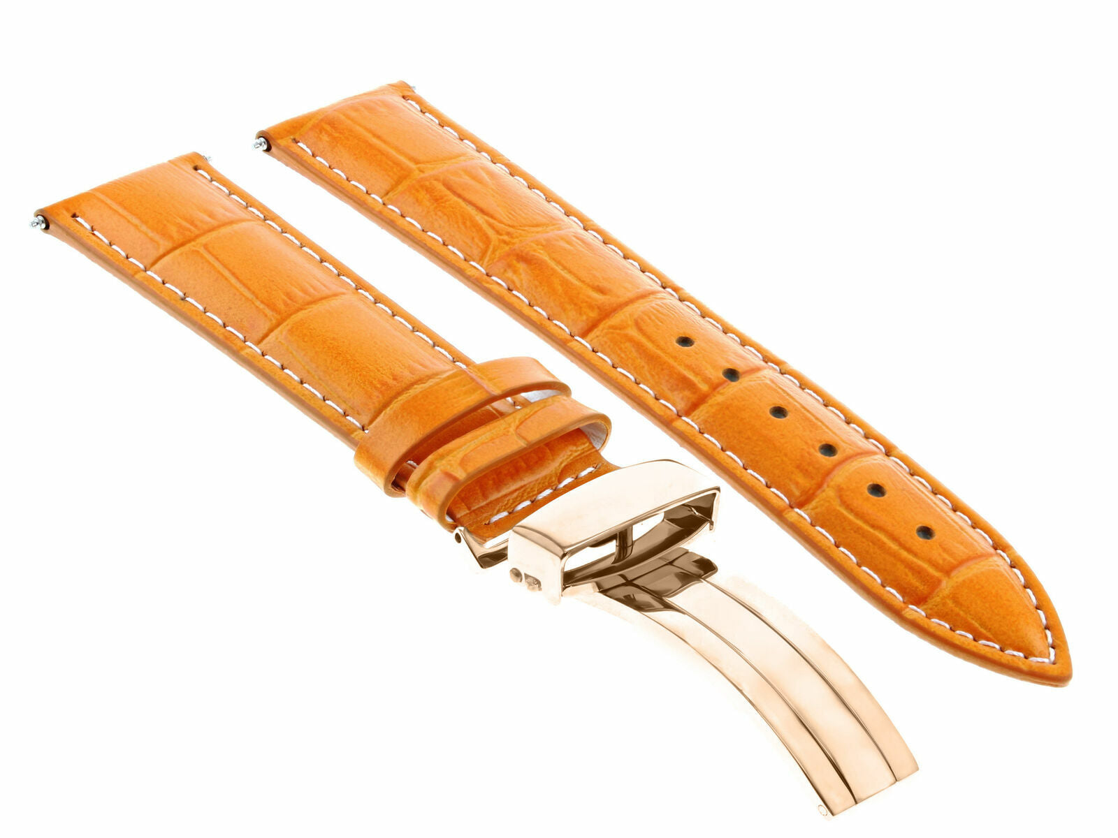 LEATHER WATCH BAND STRAP FOR CITIZEN CLASP ROSE BLACK - 23MM