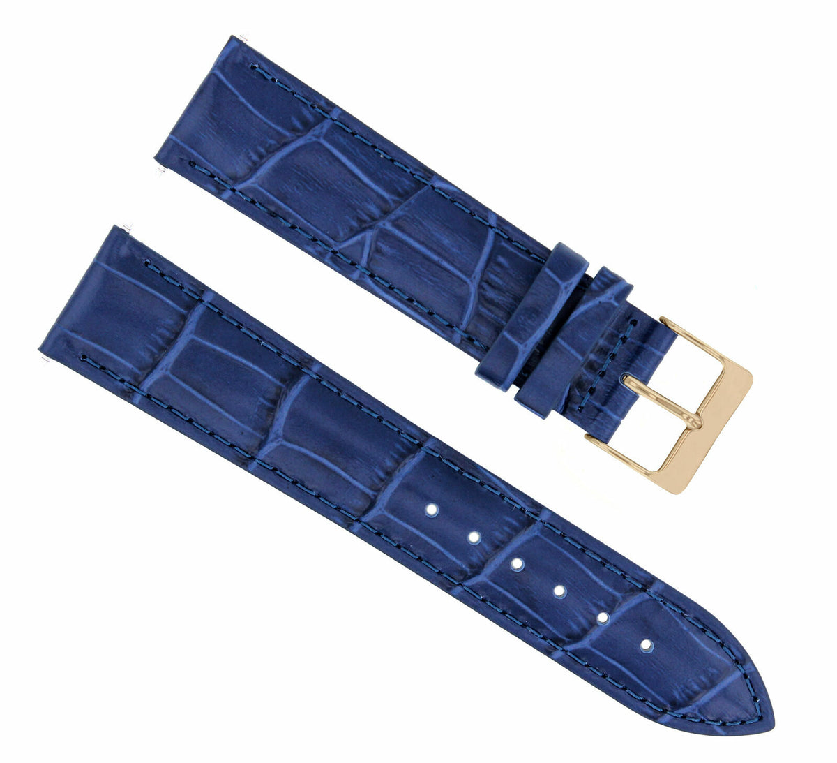 17-18-19-20-21-22-23-24MM LEATHER WATCH BAND STRAP FOR CITIZEN DRIVE ROSE BLACK, Blue, front view