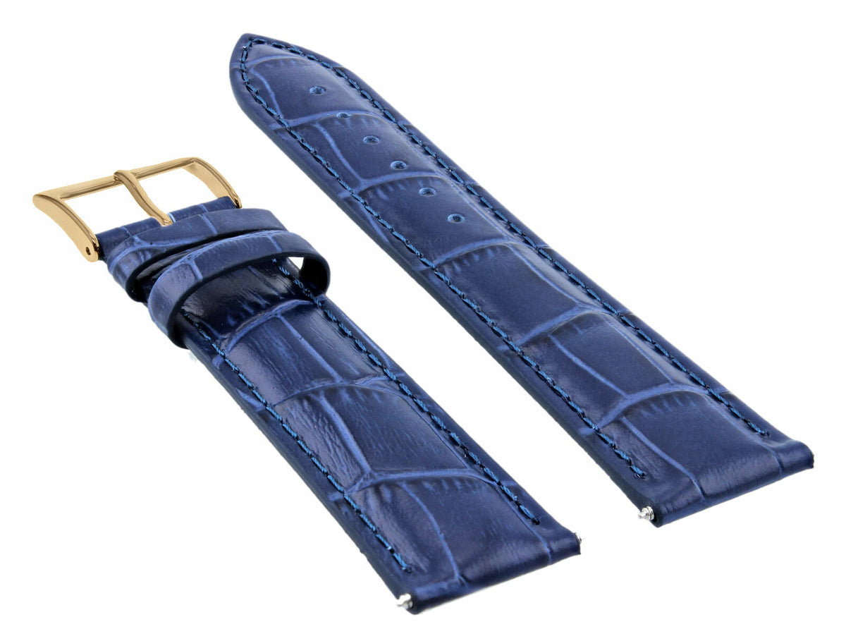17-18-19-20-21-22-23-24MM LEATHER WATCH BAND STRAP FOR CITIZEN DRIVE ROSE BLACK, Blue, view 3
