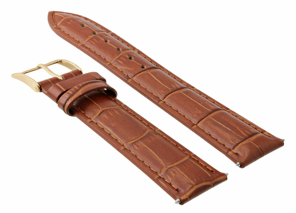 17-18-19-20-21-22-23-24MM LEATHER WATCH BAND STRAP FOR CITIZEN DRIVE ROSE BLACK, Light Brown, view 4