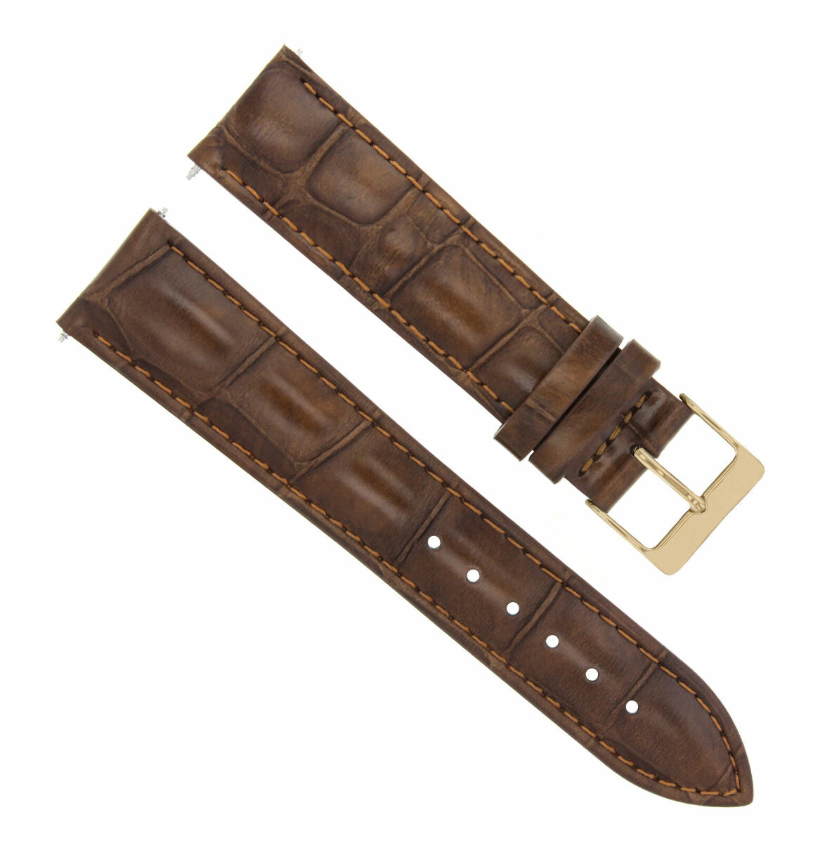 17-18-19-20-21-22-23-24MM Leather Watch Band Strap for Citizen Drive Rose Black, front view