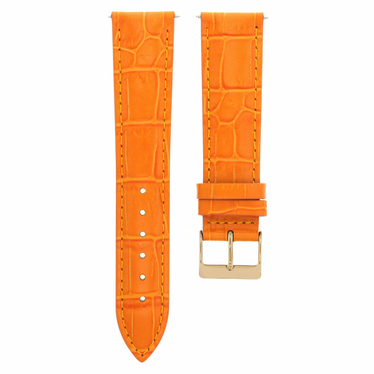 17-18-19-20-21-22-23-24MM LEATHER WATCH BAND STRAP FOR CITIZEN DRIVE ROSE BLACK, Orange, view 2