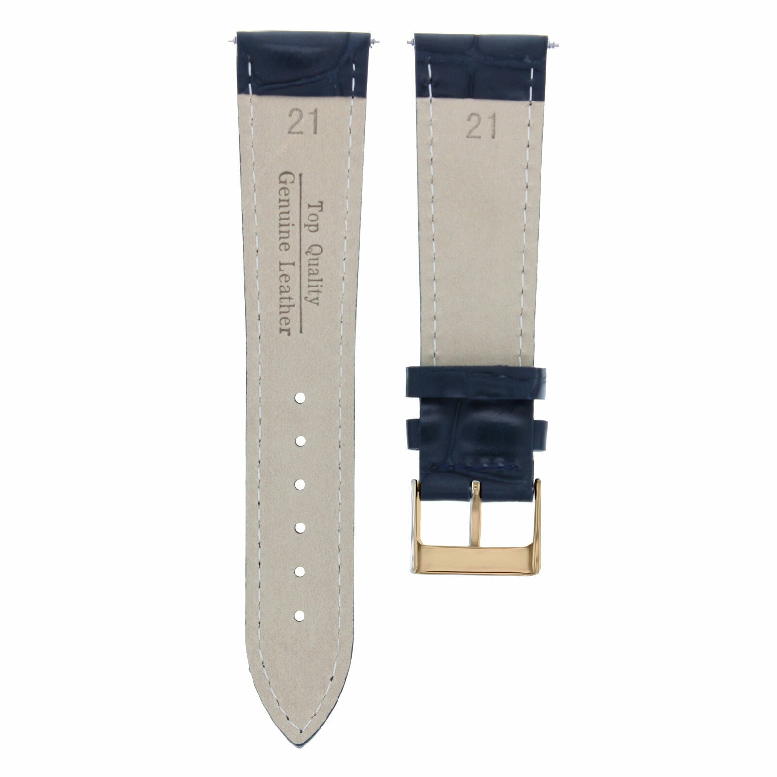 LEATHER WATCH BAND STRAP FOR CITIZEN DRIVE ROSE BLACK - 22MM