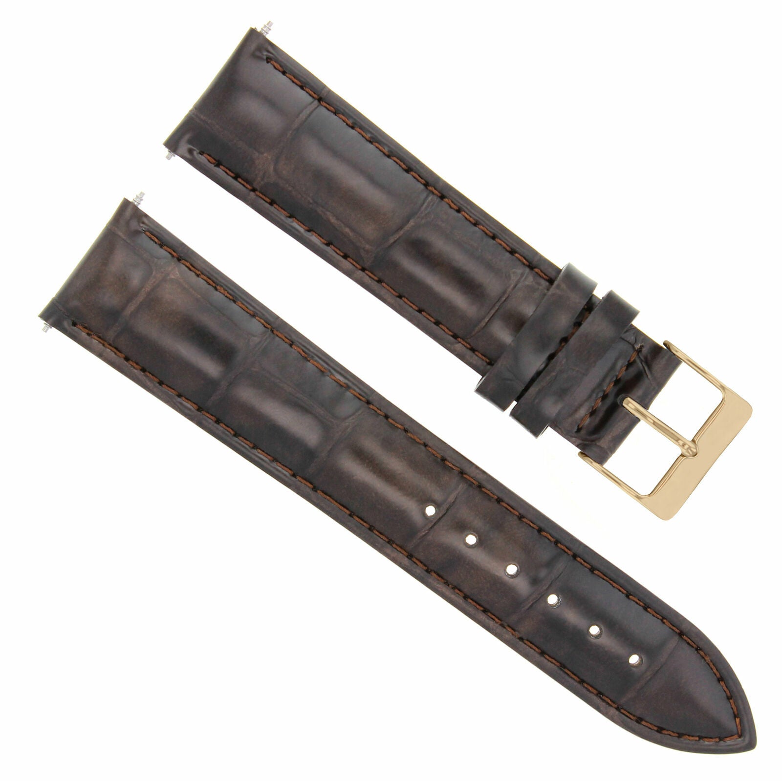 LEATHER WATCH BAND STRAP FOR CITIZEN DRIVE ROSE BLACK - 24MM
