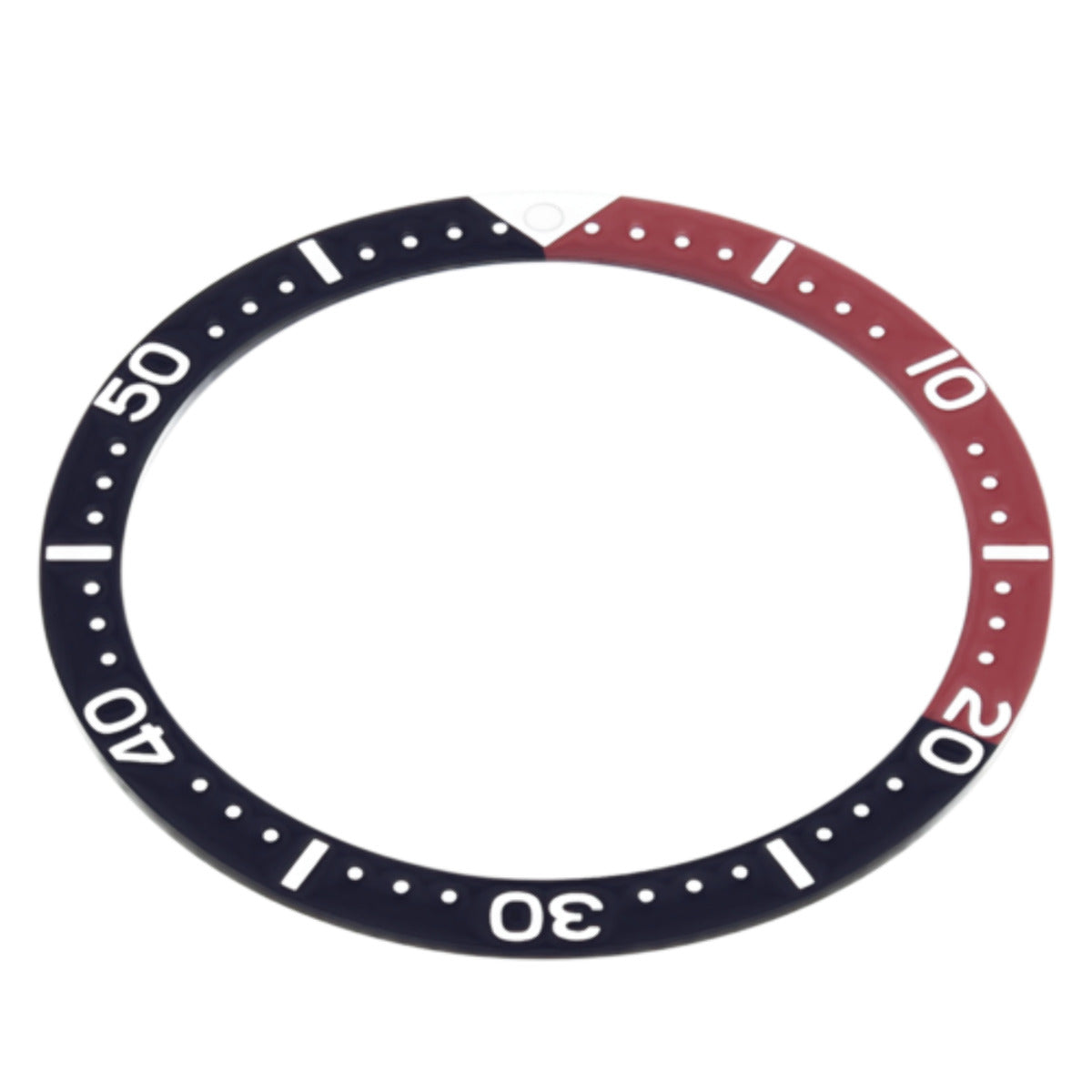 REPLACEMENT BEZEL INSERT BLACK/RED FOR WATCH 38MM X 31.50MM
