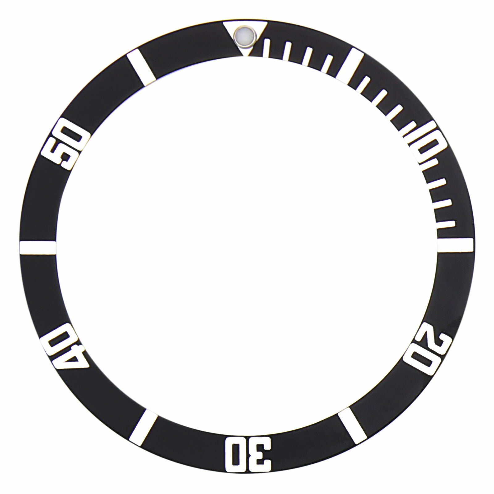 REPLACEMENT BEZEL INSERT BLACK FLAT FOR WATCH 38MM X 31.50MM