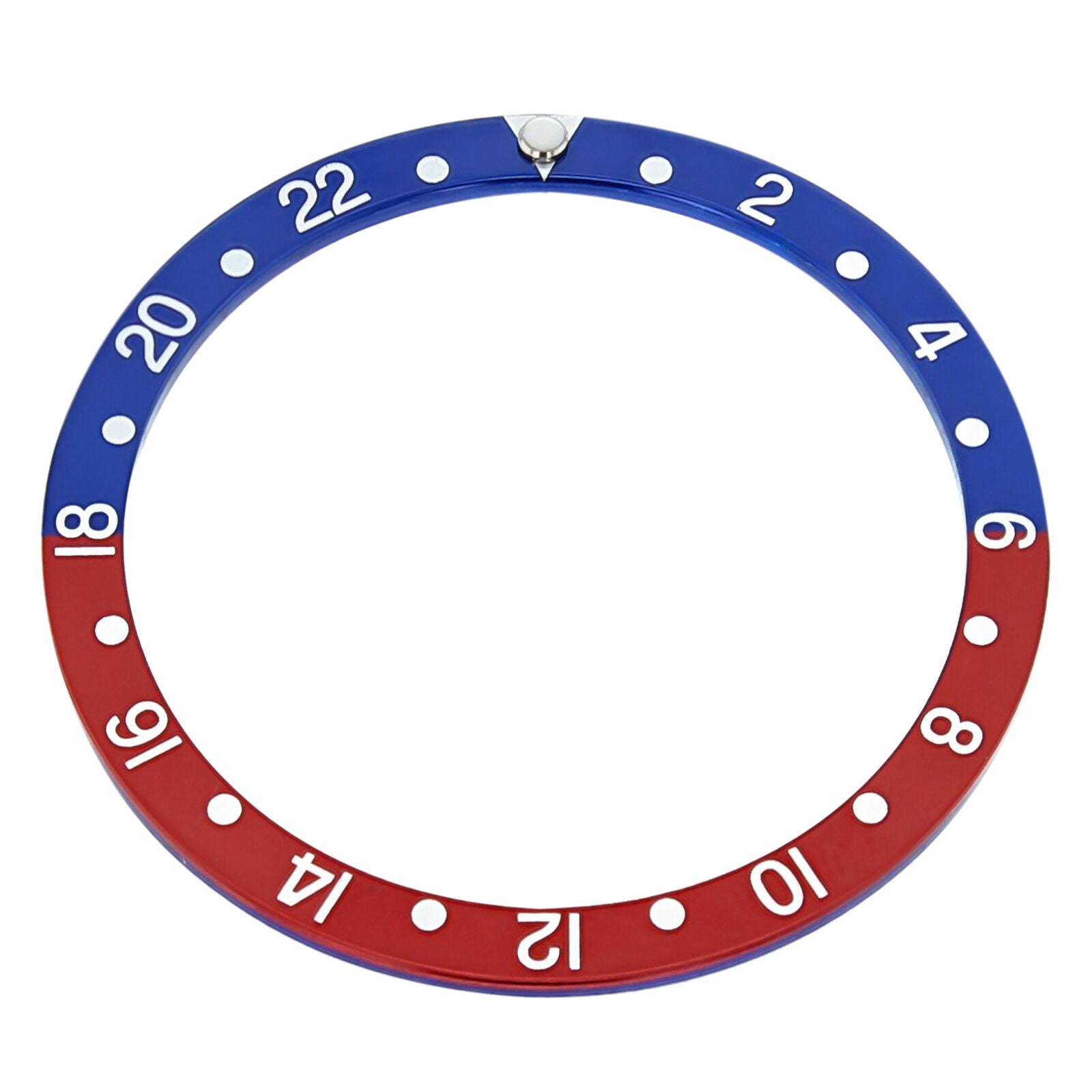 REPLACEMENT BEZEL INSERT BLUE/RED FOR WATCH 38MM X 31.50MM FLAT