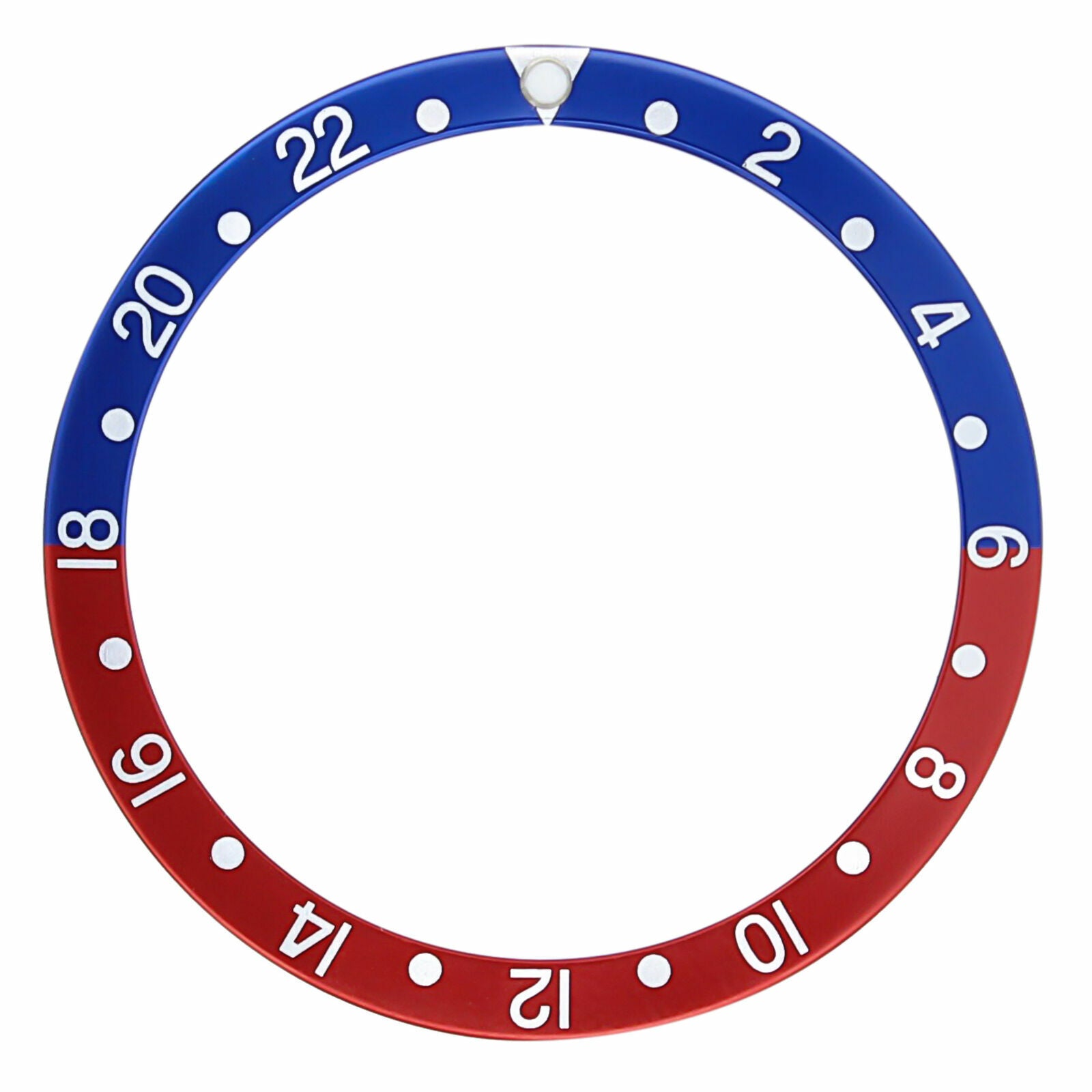 REPLACEMENT BEZEL INSERT BLUE/RED FOR WATCH 38MM X 31.50MM FLAT