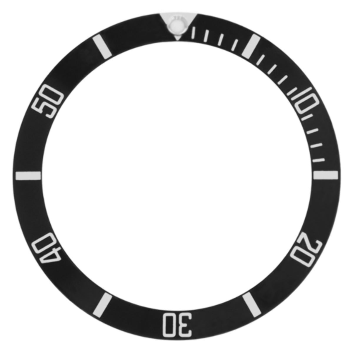 REPLACEMENT BEZEL INSERT BLACK FOR WATCH 37.40MM X 30.70MM