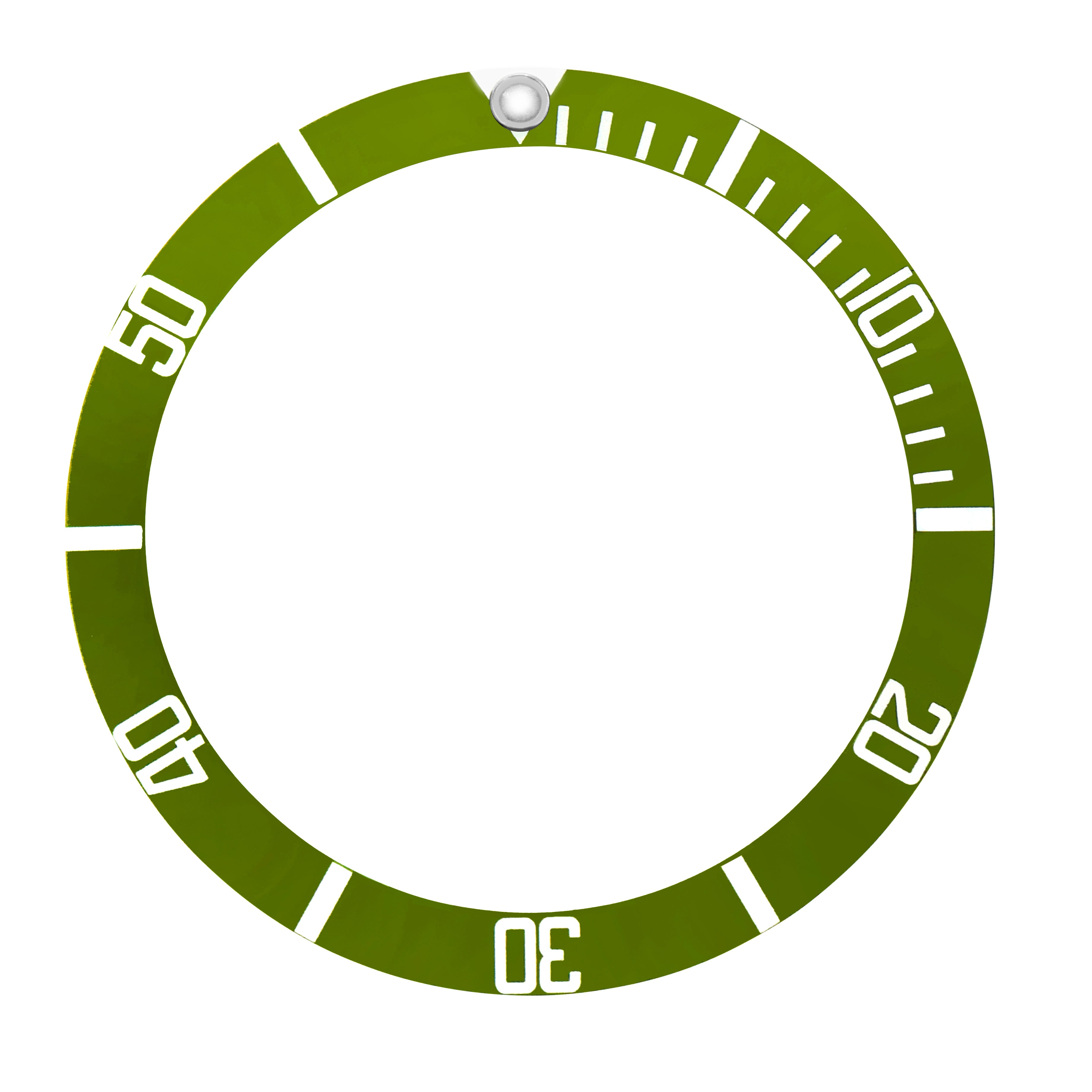 REPLACEMENT BEZEL INSERT GREEN WITH FAT FOUR FOR WATCH 37.60MM X 30.70MM