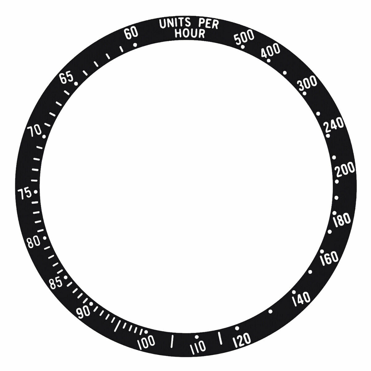 REPLACEMENT BEZEL INSERT BLACK FOR WATCH 39.50MM X 32.60MM