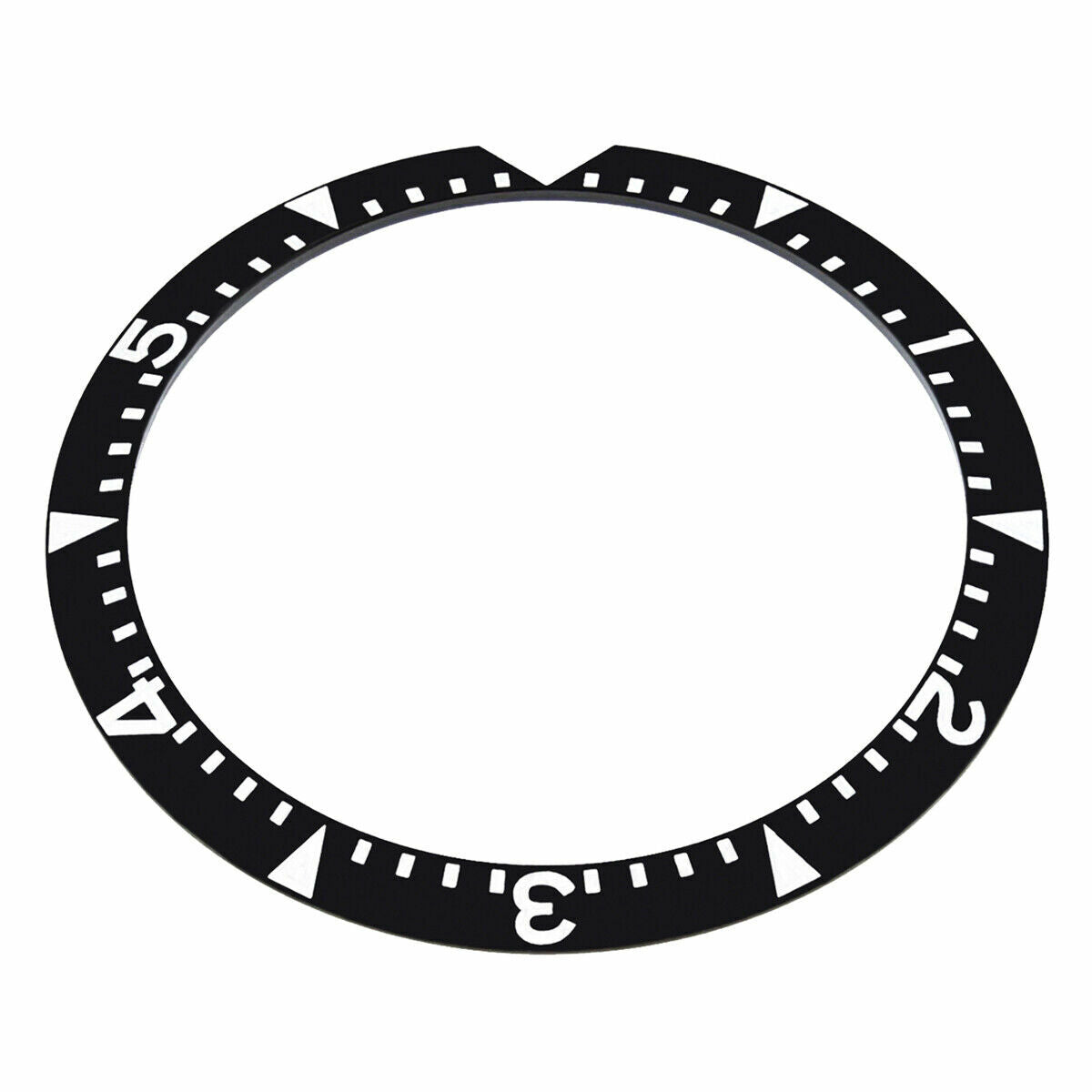 REPLACEMENT BEZEL INSERT BLACK WITH TRAINGLE FOR WATCH 36.40MM X 30.30MM