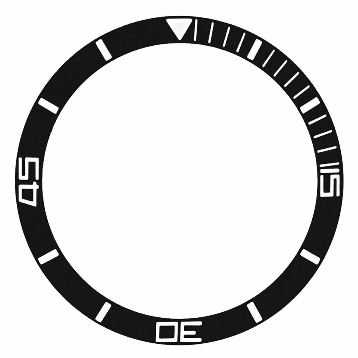 BLACK REPLACEMENT BEZEL INSERT FOR WATCH 30.10MM X 25MM