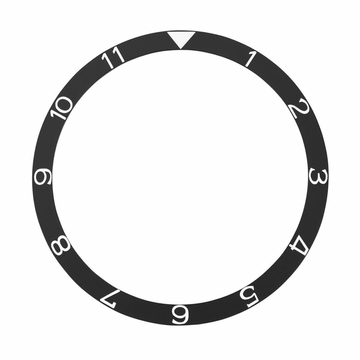 REPLACEMENT BEZEL INSERT BLACK FOR WATCH 37.30MM X 31.90MM