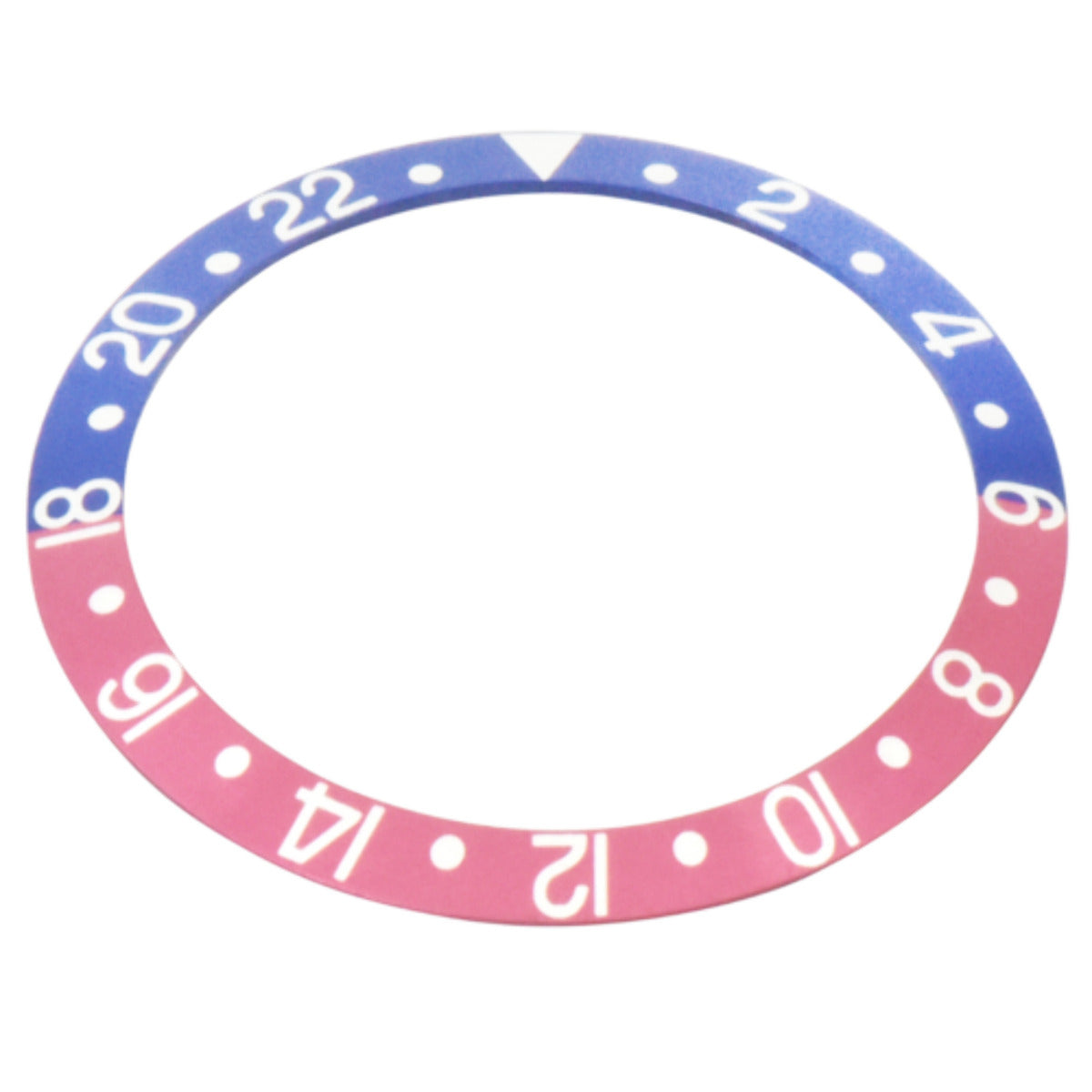 REPLACEMENT BEZEL INSERT BLE/RED FADED FOR WATCH 37.70MM X 30.70MM