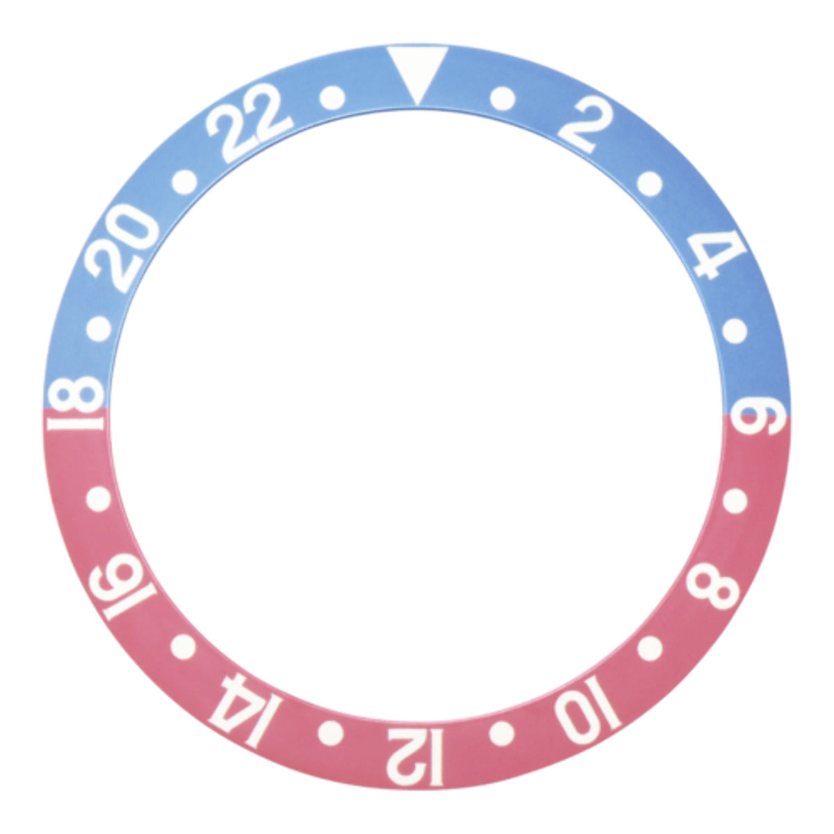 REPLACEMENT BEZEL INSERT BLE/RED FADED FOR WATCH 37.70MM X 30.70MM