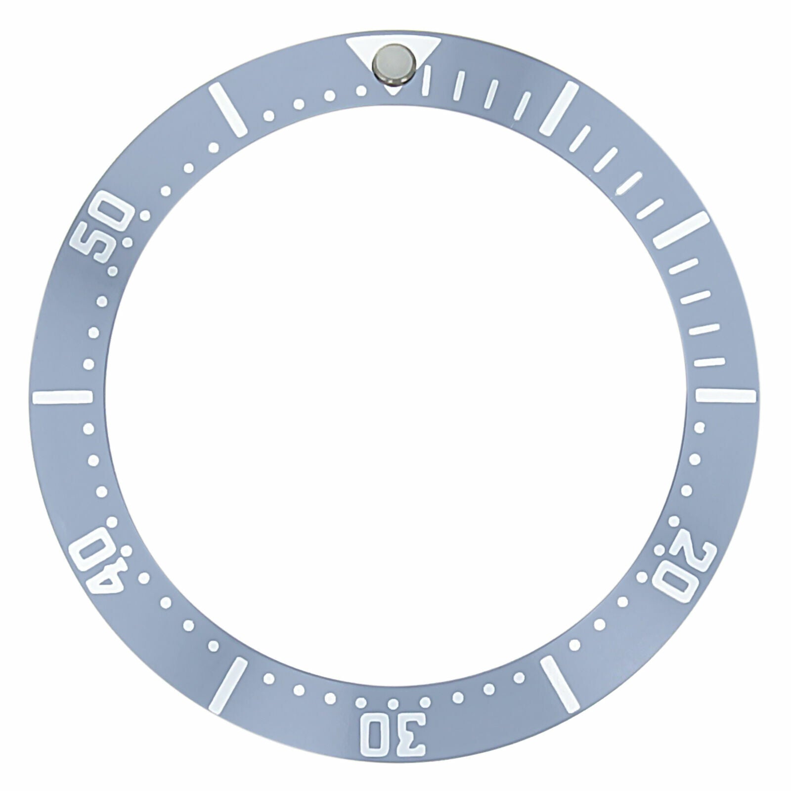 REPLACEMENT BEZEL INSERT BLUE GREY FOR WATCH 33.20MM X 26MM