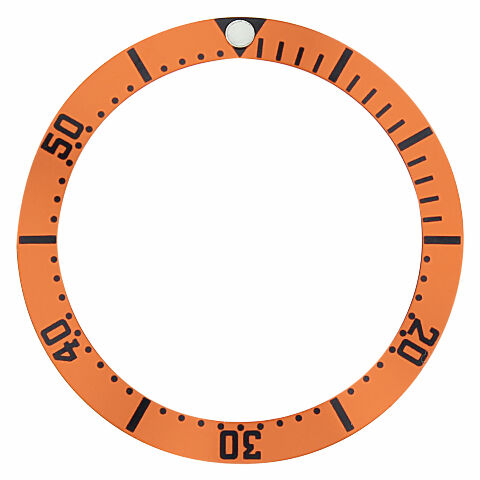 REPLACEMENT BEZEL INSERT ORANGE W/BLACK NUMBERS FOR WATCH 38.10MM X 30.50MM