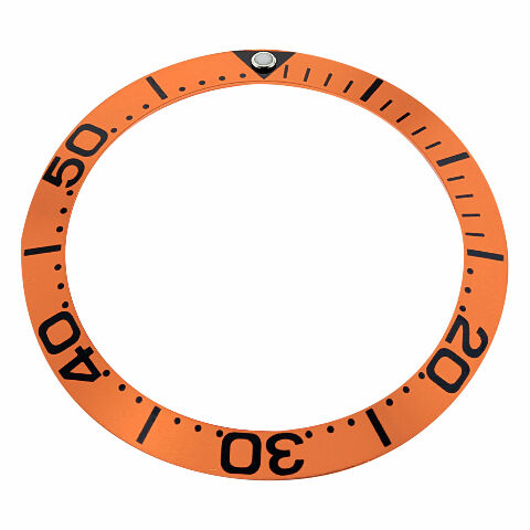 REPLACEMENT BEZEL INSERT ORANGE WITH BLACK LARGE # FOR WATCH 38.10MM X 30.50MM