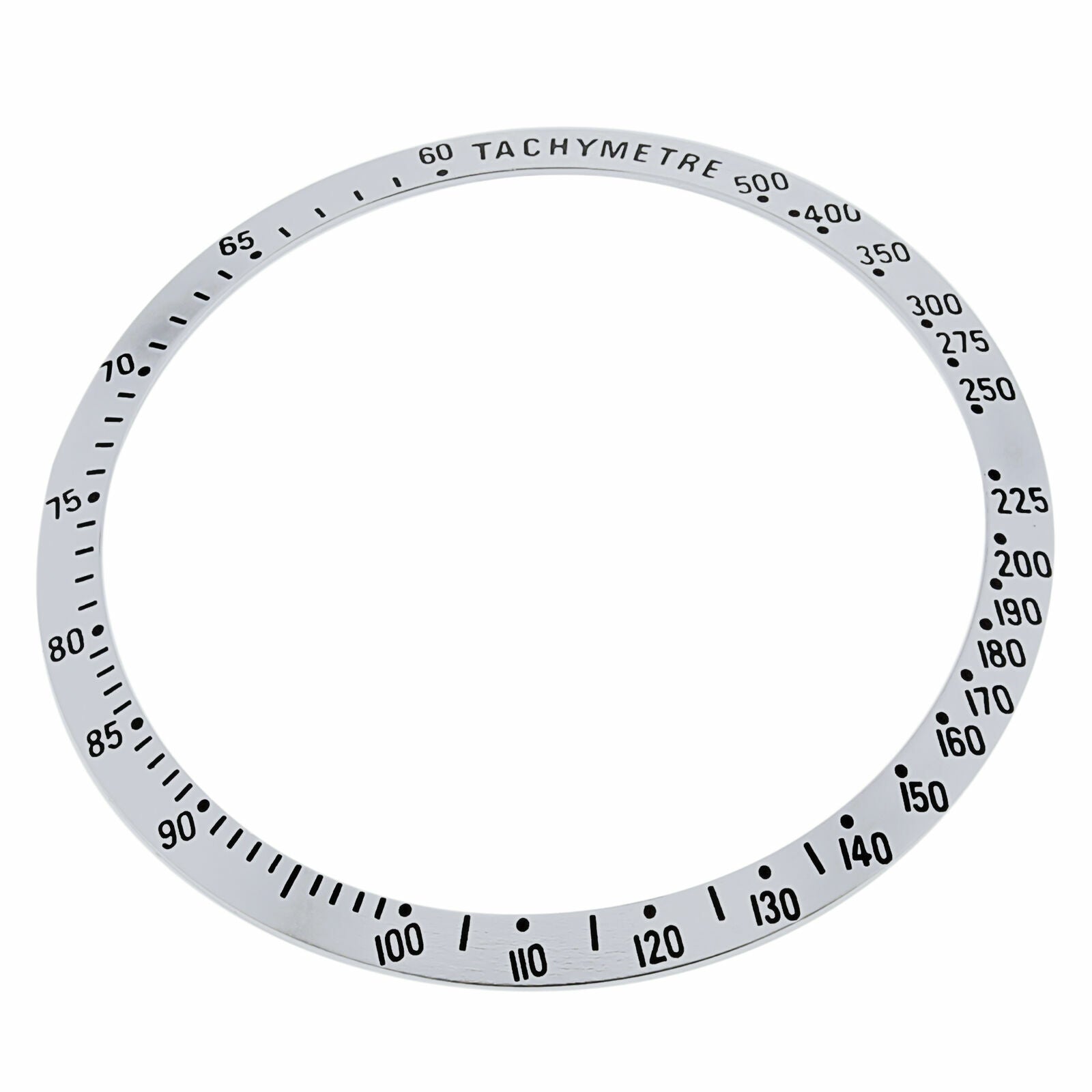 REPLACEMENT BEZEL INSERT SILVER FOR WATCH 36.50MM X 31.40MM
