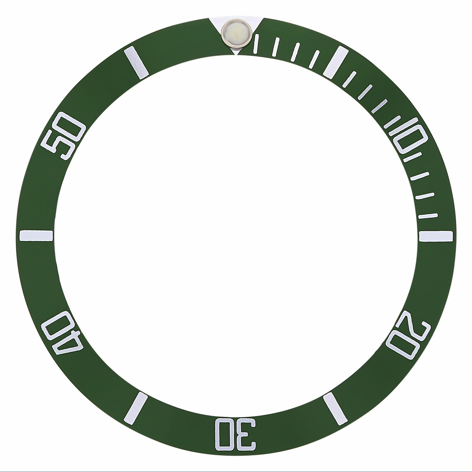 REPLACEMENT BEZEL INSERT GREEN FOR WATCH 34.90MM X 28.60MM