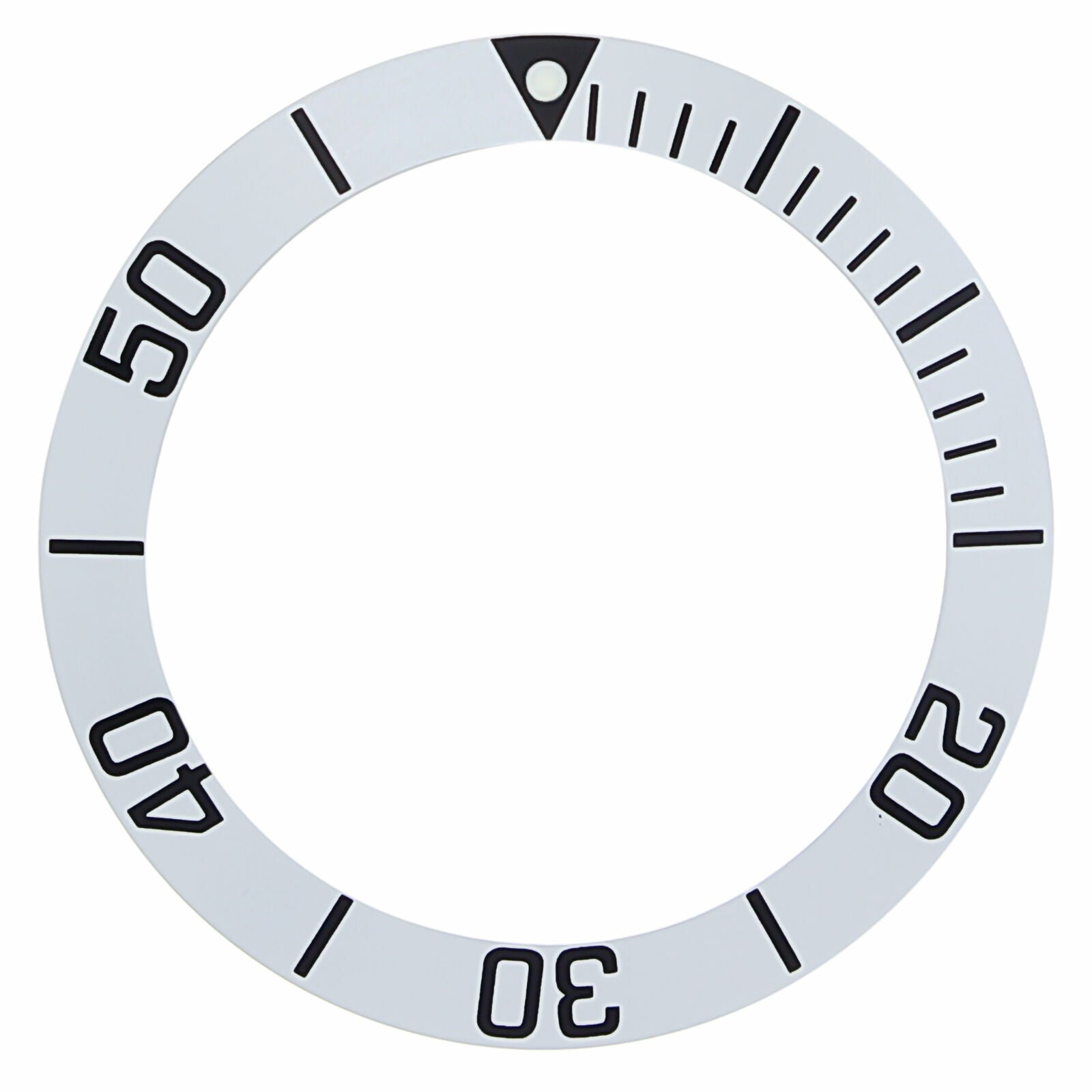 REPLACEMENT BEZEL INSERT SILVER FOR WATCH 38.90MM X 30.10MM