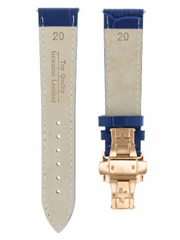 LEATHER WATCH BAND STRAP FOR CITIZEN CLASP ROSE BLACK - 17MM