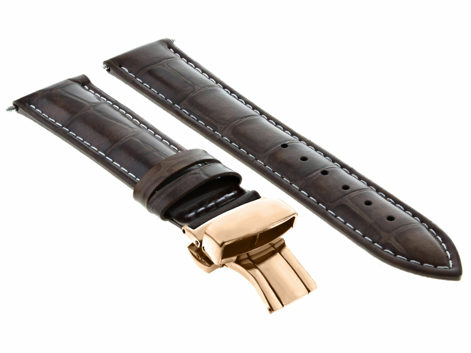 LEATHER WATCH BAND STRAP FOR CITIZEN CLASP ROSE BLACK - 17MM