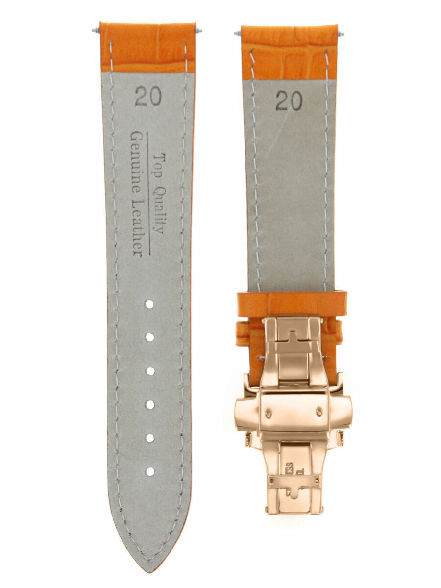 LEATHER WATCH BAND STRAP FOR CITIZEN CLASP ROSE BLACK - 17MM