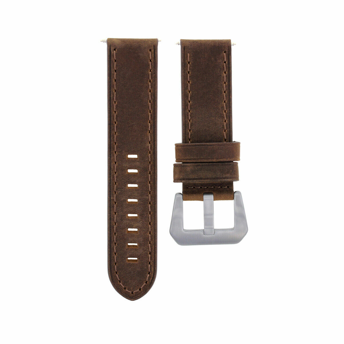 20-22-24MM LEATHER WATCH BAND STRAP FOR BREITLING CHRONOMAT BENTLEY COLT WATCH, Brown, view 2