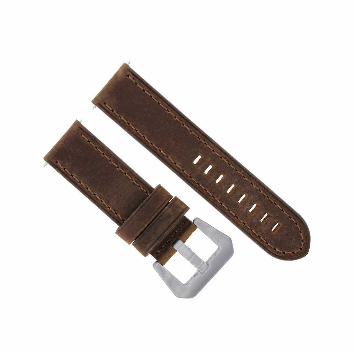 20-22-24MM LEATHER WATCH BAND STRAP FOR BREITLING CHRONOMAT BENTLEY COLT WATCH, Brown, view 3