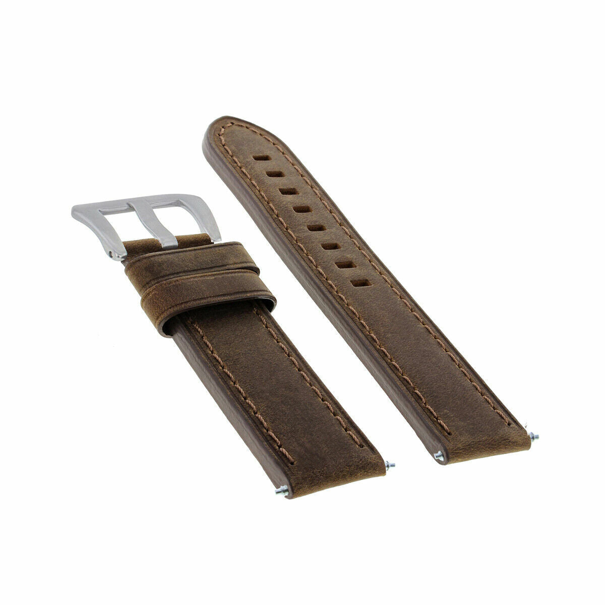20-22-24MM LEATHER WATCH BAND STRAP FOR BREITLING CHRONOMAT BENTLEY COLT WATCH, Brown, view 4