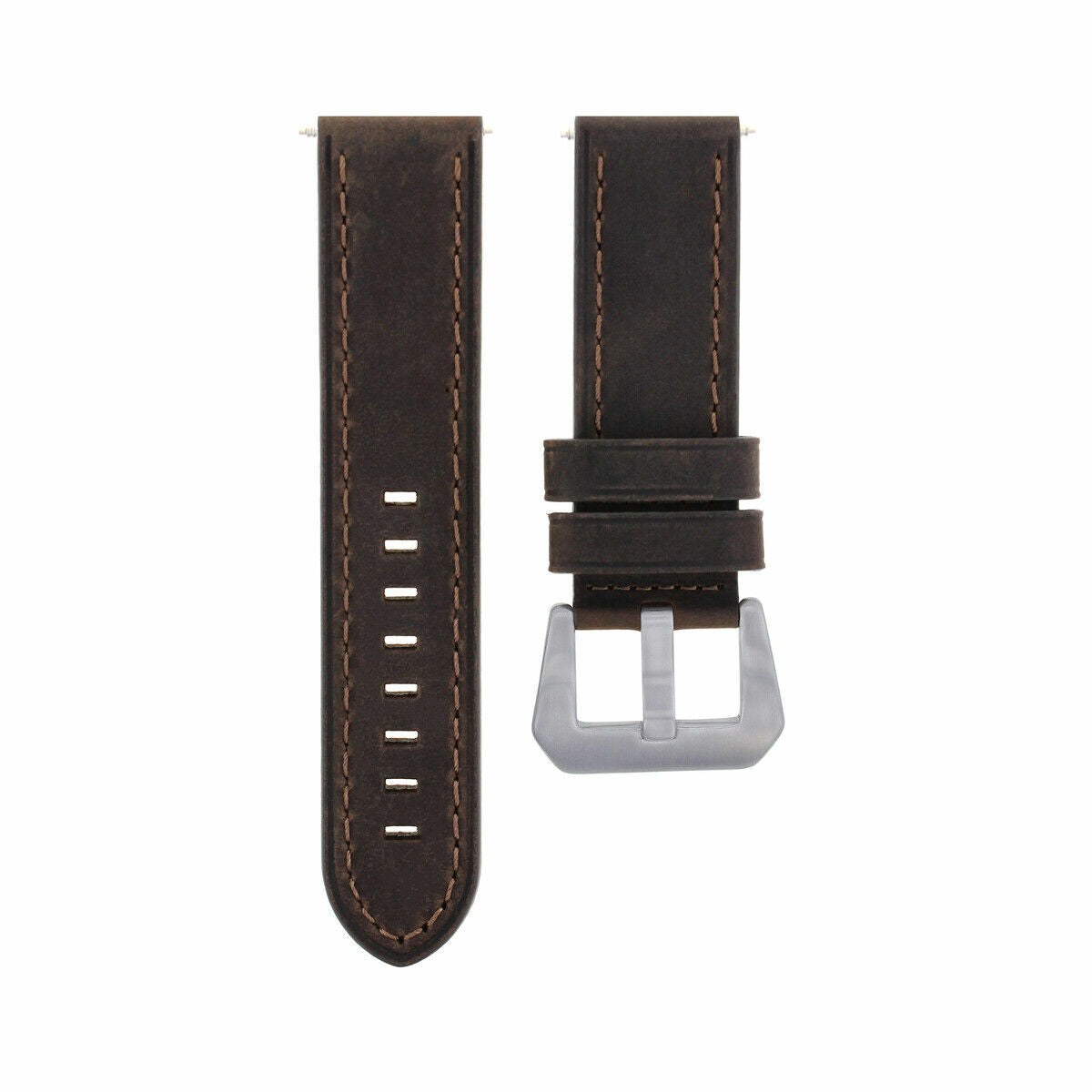 20-22-24MM LEATHER WATCH BAND STRAP FOR BREITLING CHRONOMAT BENTLEY COLT WATCH, Dark Brown, view 2