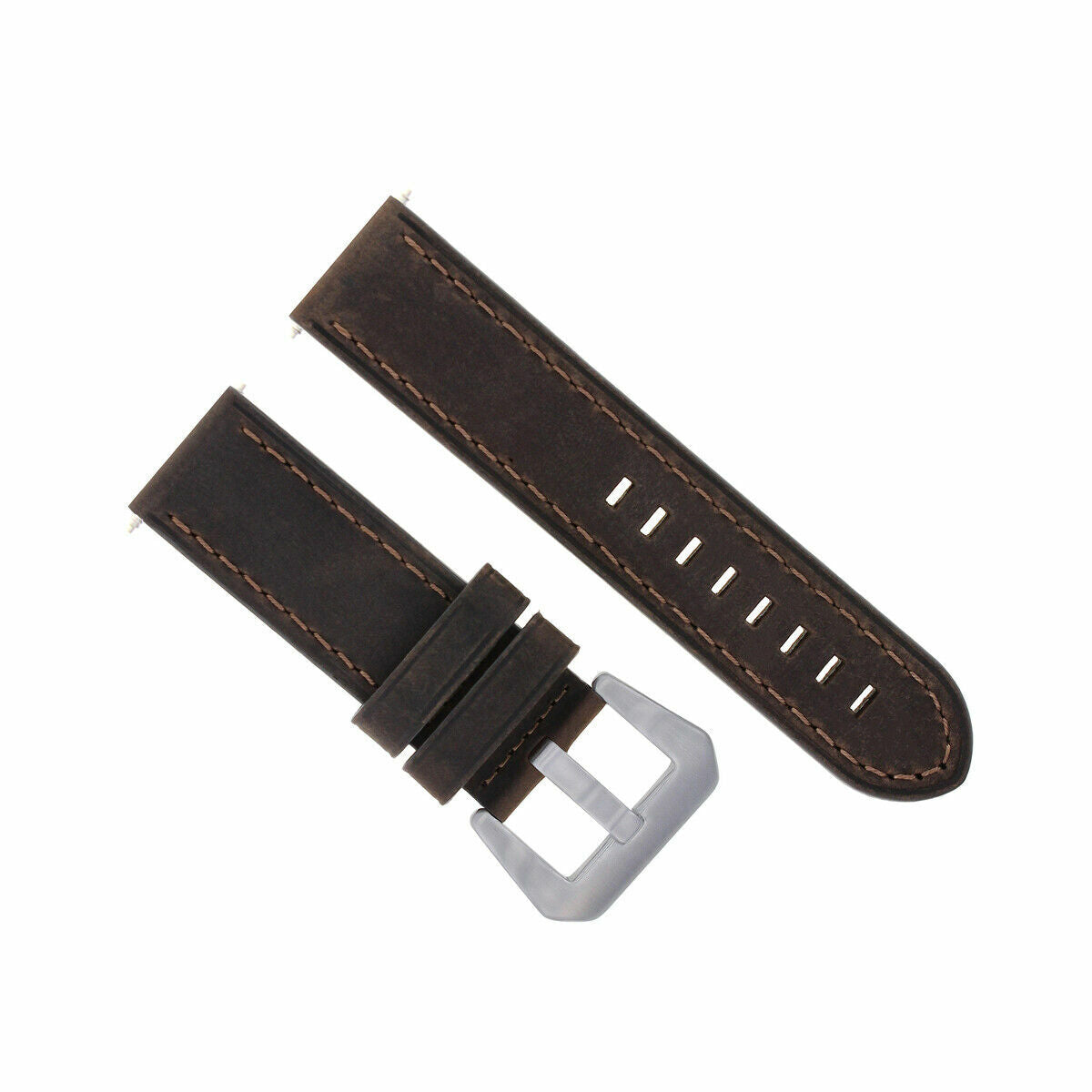 20-22-24MM LEATHER WATCH BAND STRAP FOR BREITLING CHRONOMAT BENTLEY COLT WATCH, Dark Brown, view 3