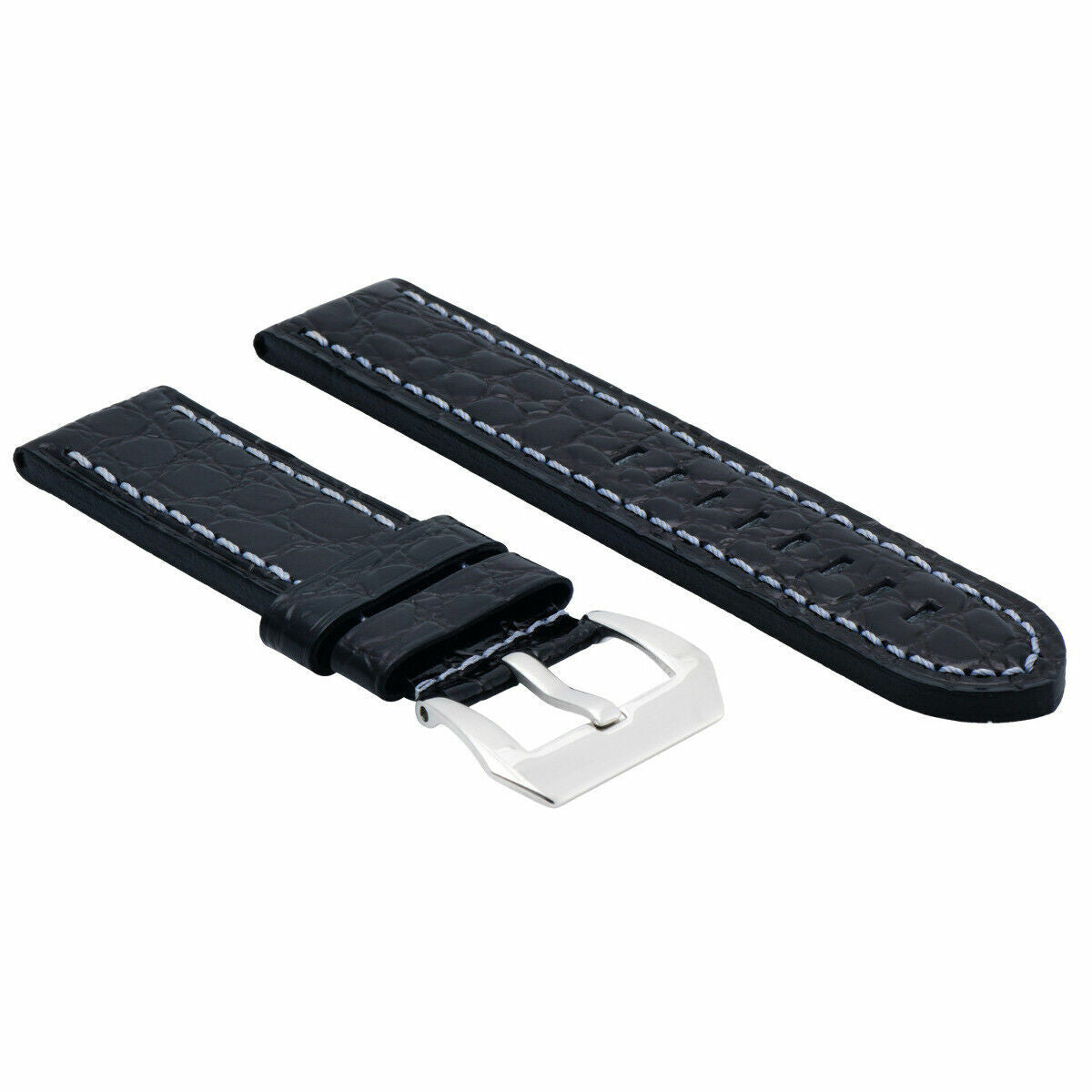 24MM GATOR LEATHER WATCH BAND PAM STRAP FOR FOR BREITLING CHRONOMAT BENTLEY COLT
