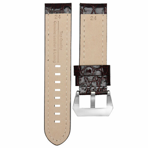 24MM LEATHER WATCH BAND STRAP FOR 44MM BIG PAM PANERAI MARINA LUMINOR GMT