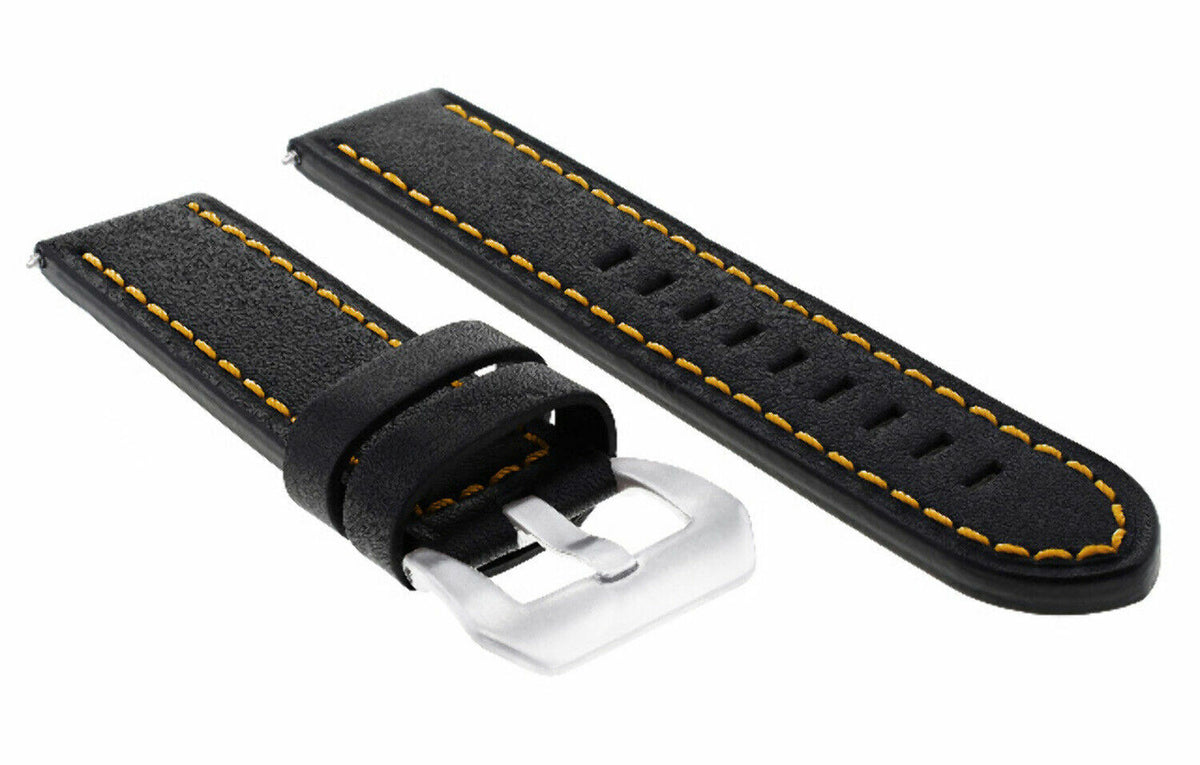 24MM Genuine Replacement Cow Leather Strap for Universal Watch Band