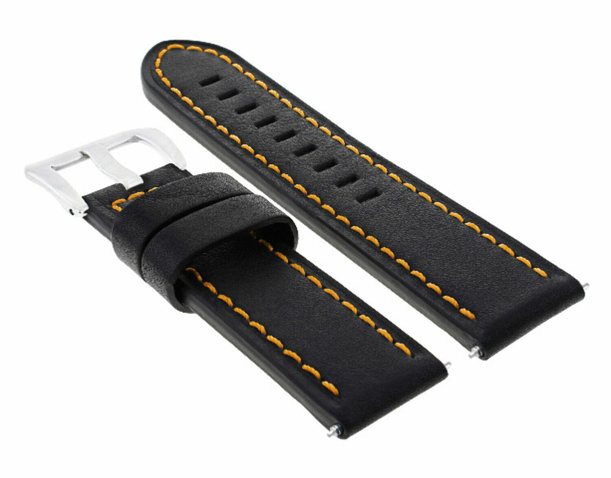 24MM Genuine Replacement Cow Leather Strap for Universal Watch Band